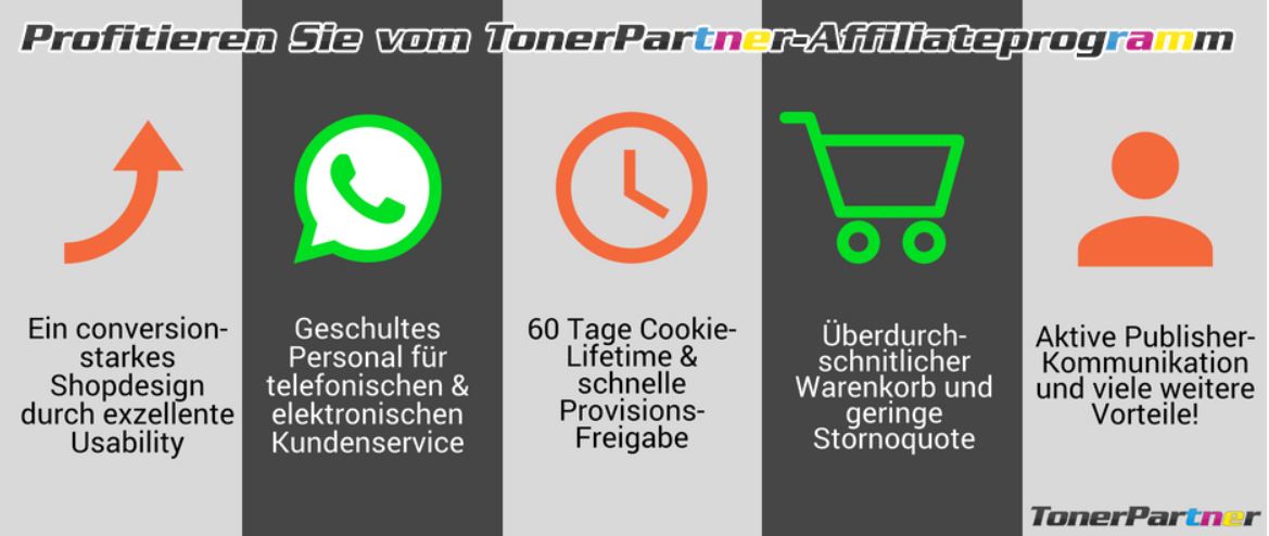 Geld verdienen mit TonerPartner: Jetzt am Affiliate-Programm teilnehmen!